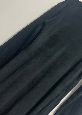 Siyah Uzun Kollu Yüksek Yakalı Triko Elbise - Görsel 3