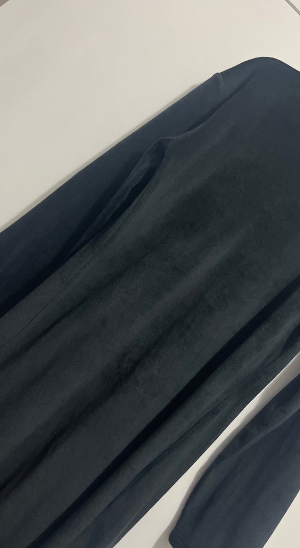 Siyah Uzun Kollu Yüksek Yakalı Triko Elbise - Görsel 3