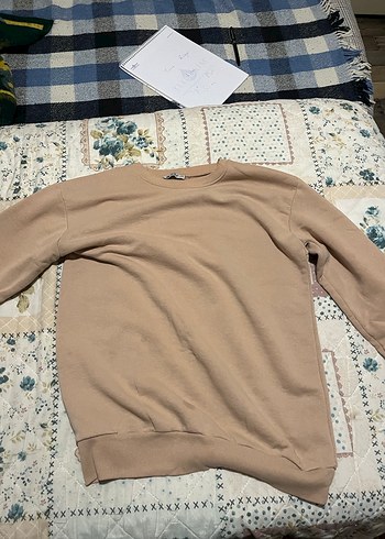 Brooklyn Baskılı Kahverengi Pamuklu Sweatshirt - Görsel 2