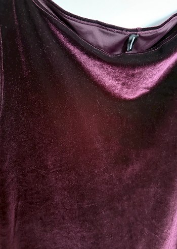 Bordo Midi Hamile Tunik V Yaka - Görsel 2