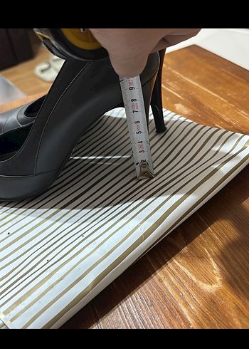 Klasik Siyah Deri Stiletto Kadın Topuklu - Görsel 3