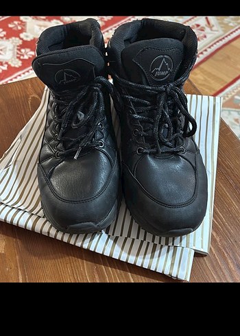 Siyah Bağcıklı Erkek Kauçuk Bot - Görsel 2