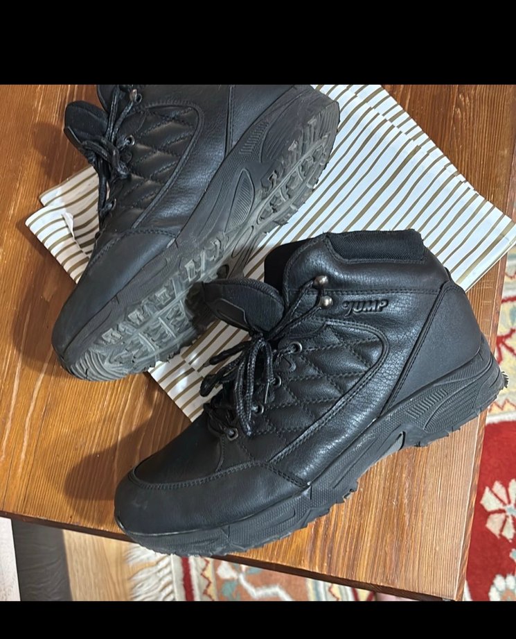 Siyah Bağcıklı Erkek Kauçuk Bot - Görsel 4