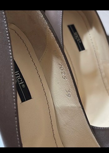 Klasik Kahverengi Deri Stiletto Topuklu Kadın Ayakkabı - Görsel 5