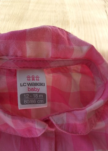 Kız Çocuk Pembe Düğmeli Kısa Kollu Gömlek - Görsel 2