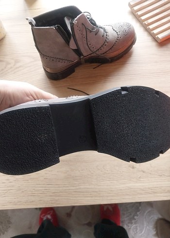 Gri Süet Stiletto Topuklu Kadın Bot - Görsel 7