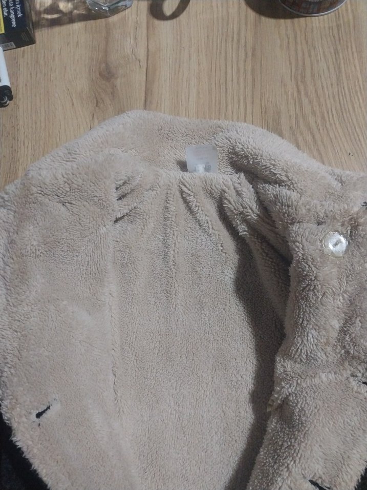 Gri Düğmeli Erkek Çocuk Kaban - Görsel 3