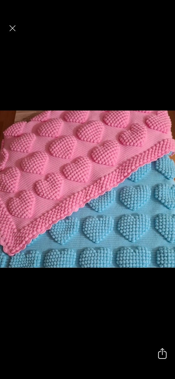 Nakışlı Pembe Örgü Çocuk Battaniyesi - Görsel 3