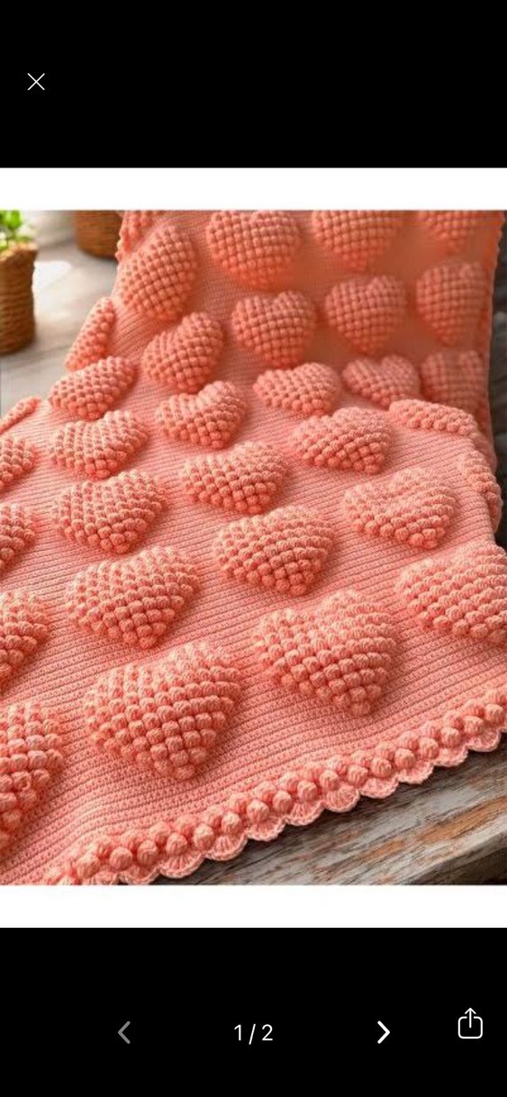 Nakışlı Pembe Örgü Çocuk Battaniyesi - Görsel 2