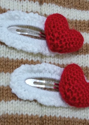 Renkli Nakışlı Örgü Çocuk Toka Seti - Görsel 3