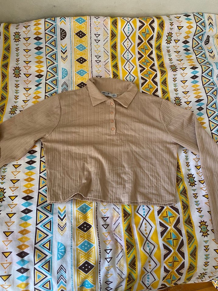 Bej Düğmeli Uzun Kollu body - Görsel 3