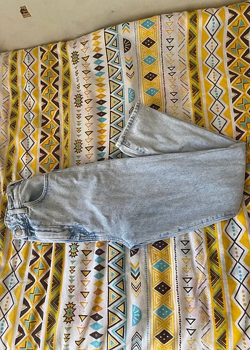 Açık mavi mom Jean - Görsel 3