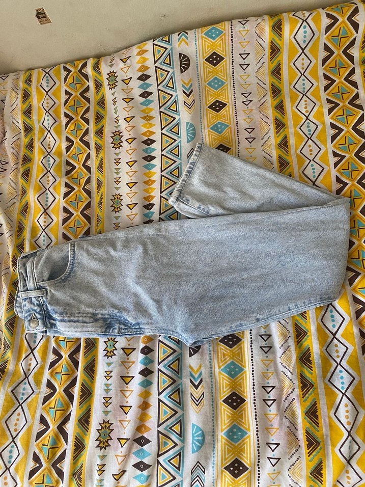 Açık mavi mom Jean - Görsel 3