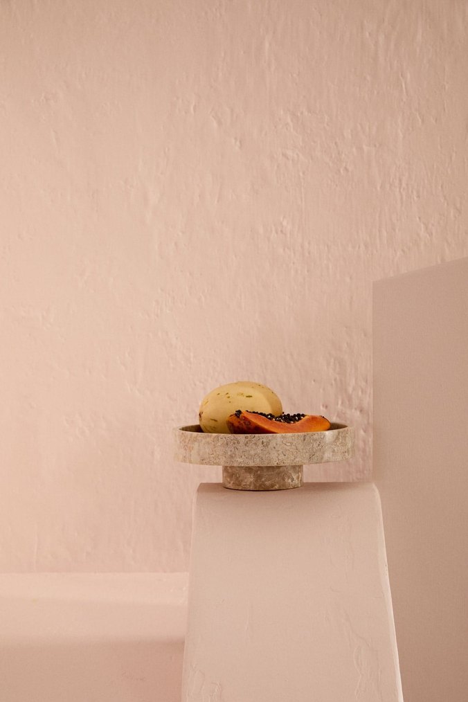 Bej mermer sunumluk - Görsel 4