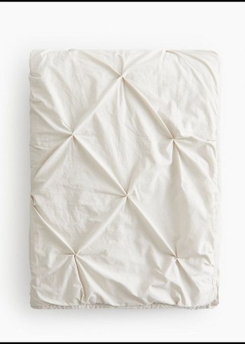 H&M Krem Nervürlü Yatak Örtüsü 180x250 - Görsel 3