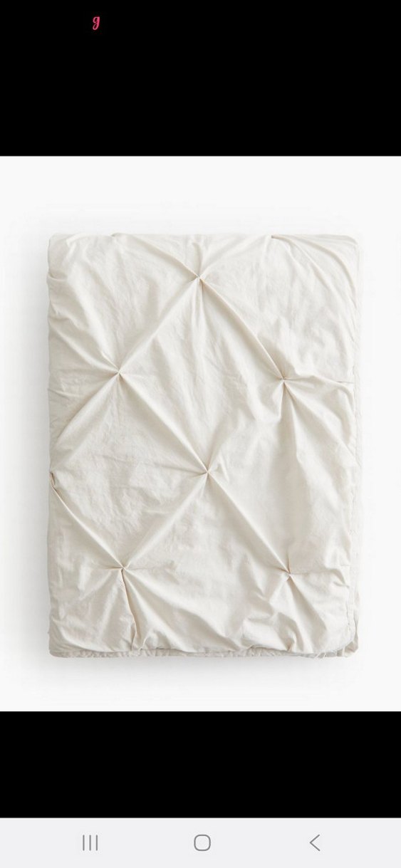 H&M Krem Nervürlü Yatak Örtüsü 180x250 - Görsel 3