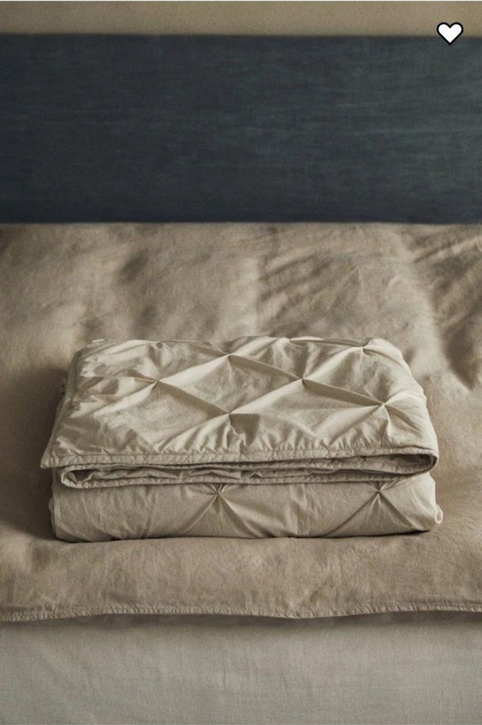 H&M Krem Nervürlü Yatak Örtüsü 180x250 - Görsel 2