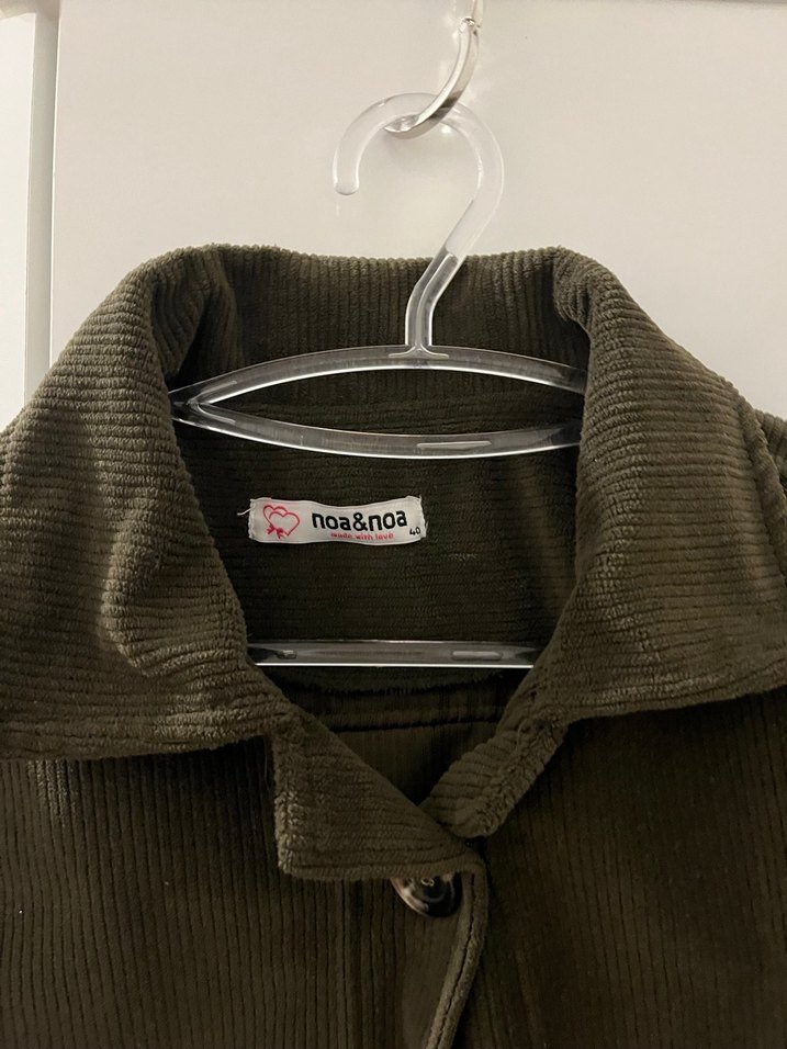 Düğmeli haki  Kadın kısaCeket - Görsel 4