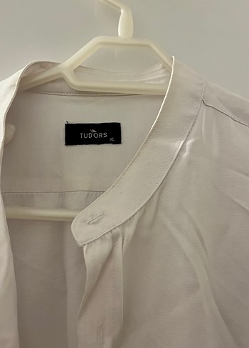 Beyaz Keten Erkek Gömlek, Uzun Kollu, Regular Fit - Görsel 2