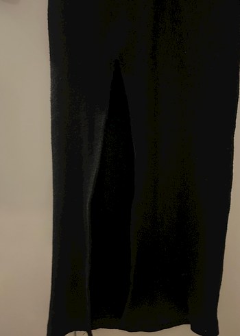 Siyah Yüksek Yakalı Uzun Kollu Kadın Elbise - Görsel 3