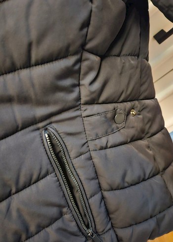 Gri Kürklü Kadın Kışlık Mont 38 beden H&M - Görsel 3