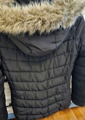 Gri Kürklü Kadın Kışlık Mont 38 beden H&M - Görsel 2