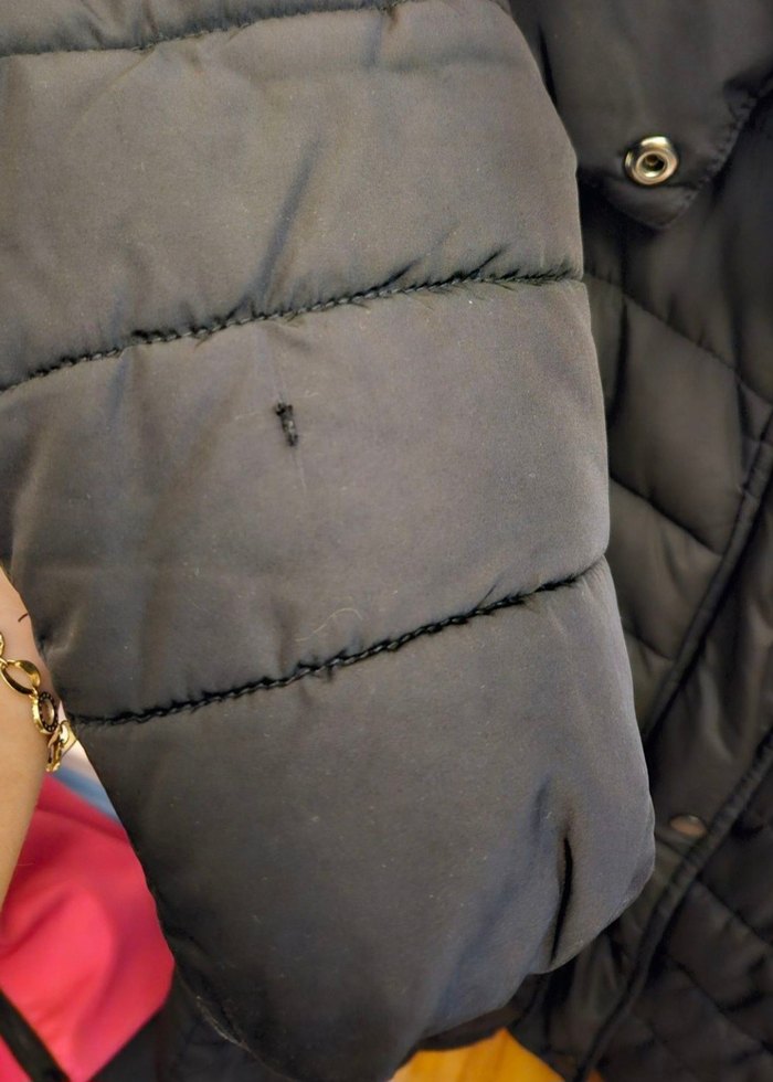 Gri Kürklü Kadın Kışlık Mont 38 beden H&M - Görsel 4