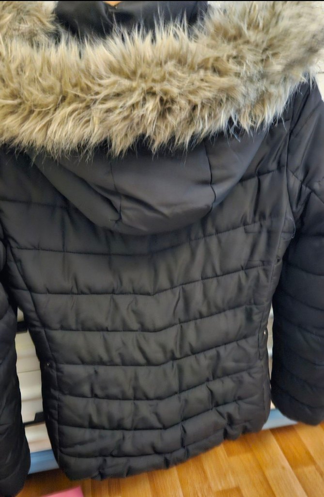 Gri Kürklü Kadın Kışlık Mont 38 beden H&M - Görsel 2