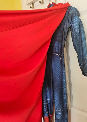 Mavi Superman Çocuk Kostümü Fermuarlı 7-8 yas - Görsel 6