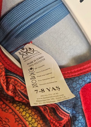 Mavi Superman Çocuk Kostümü Fermuarlı 7-8 yas - Görsel 4