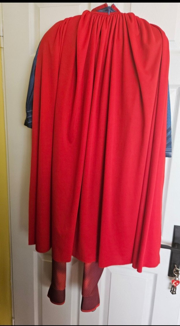 Mavi Superman Çocuk Kostümü Fermuarlı 7-8 yas - Görsel 5