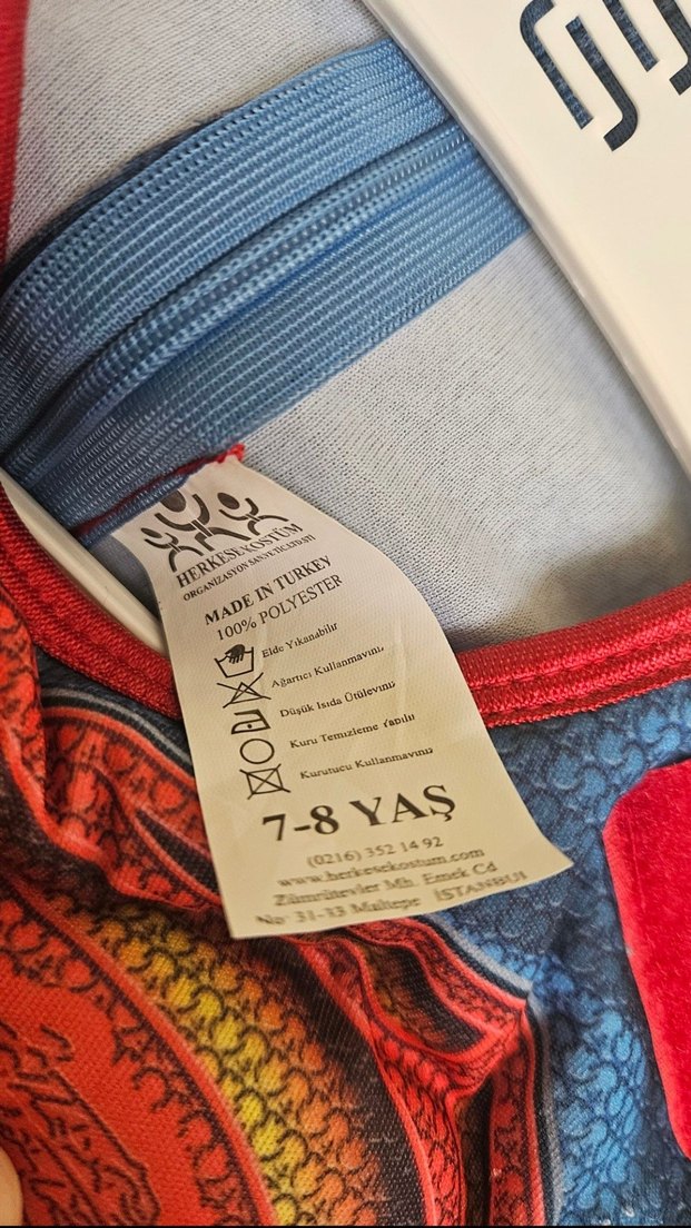 Mavi Superman Çocuk Kostümü Fermuarlı 7-8 yas - Görsel 4