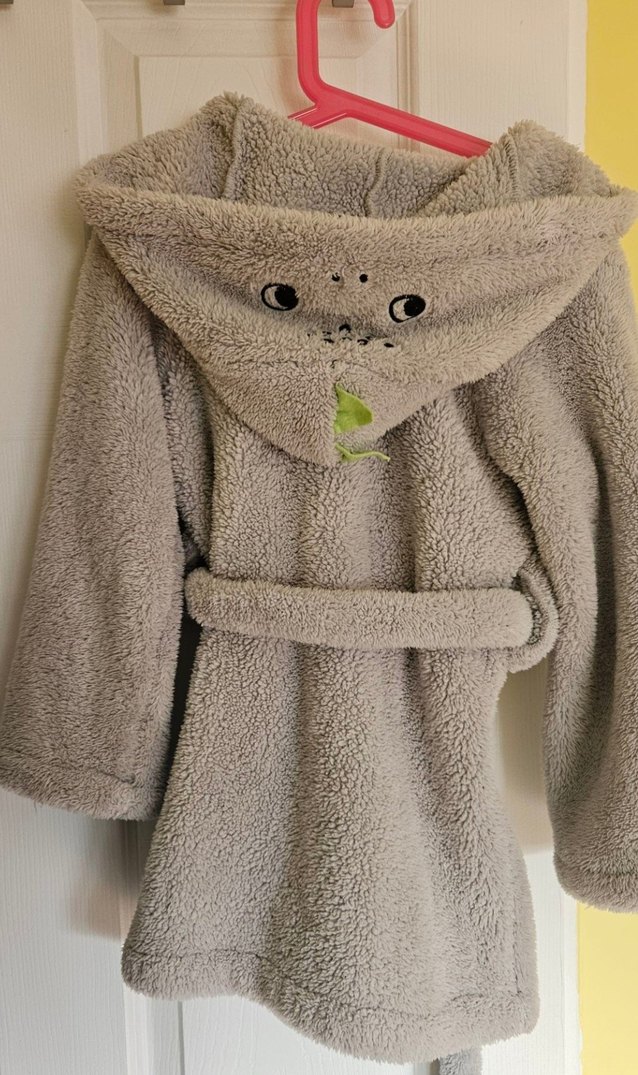 Erkek kiz Çocuk Gri Kapüşonlu 6-7 yas sabahlik penti - Görsel 3