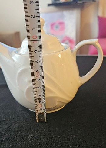 Beyaz Seramik Çaydanlık - Görsel 2