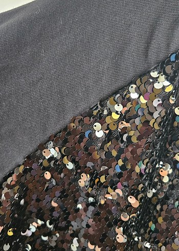 Kız Çocuk Siyah Pul Payetli Ceket DEFACTO 7-8 YAS - Görsel 4