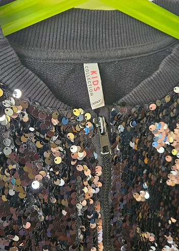 Kız Çocuk Siyah Pul Payetli Ceket DEFACTO 7-8 YAS - Görsel 2