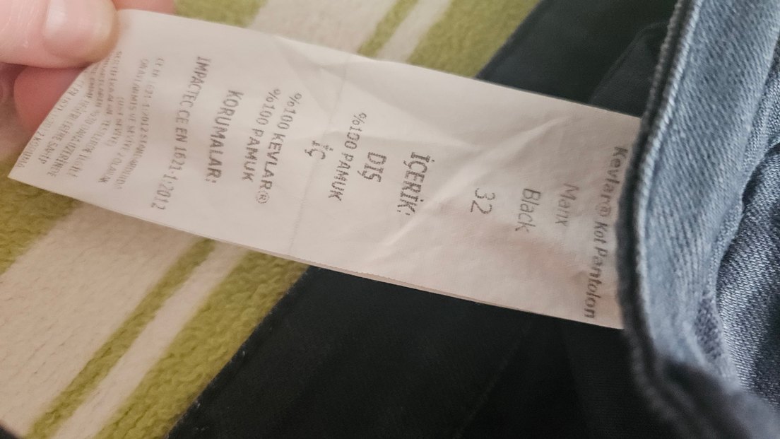 Siyah Regular Fit Erkek Motor Pantalonu Kevlar 32 beden.TEC90 - Görsel 4