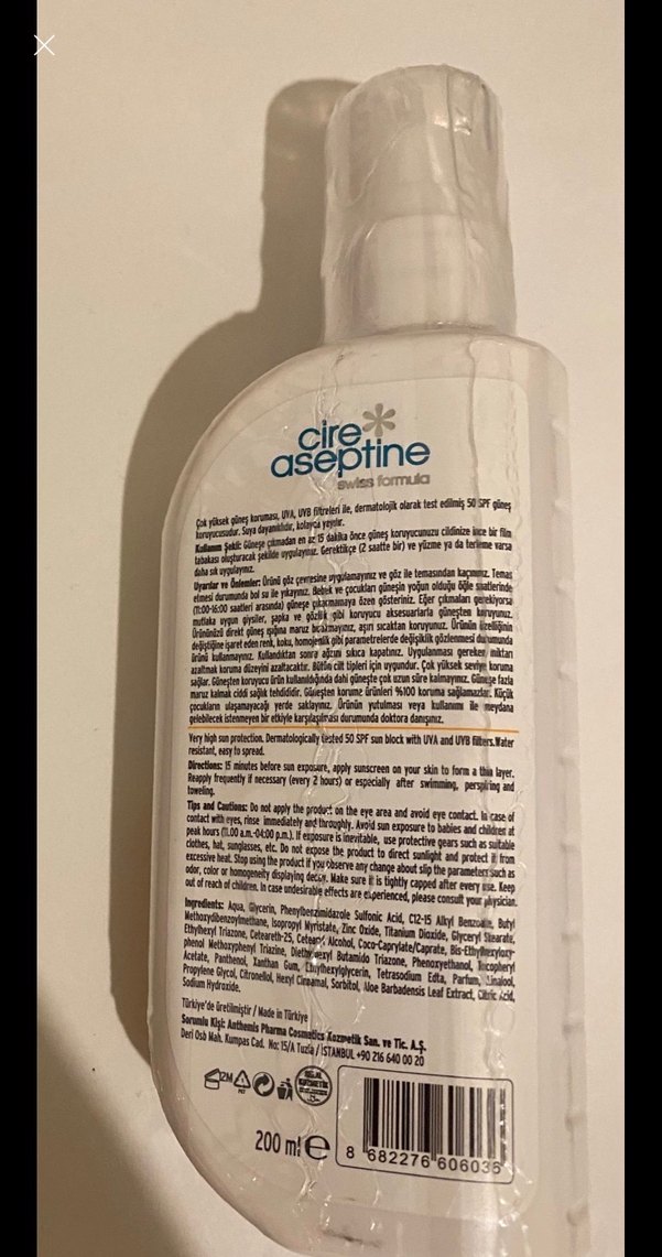 Cire Aseptine Güneş Koruyucu Losyon SPF 50+ - Görsel 3