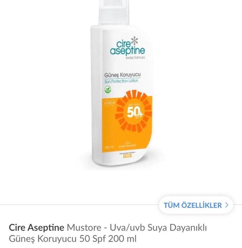 Cire Aseptine Güneş Koruyucu Losyon SPF 50+ - Görsel 5