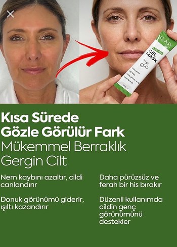 Clasy Aloe Vera Jel Maske 10 ml x 20 Adet - Görsel 3