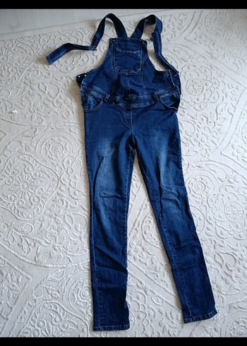 hamile bahçivani yandan düğmeli ayarlamalı kot - Görsel 4