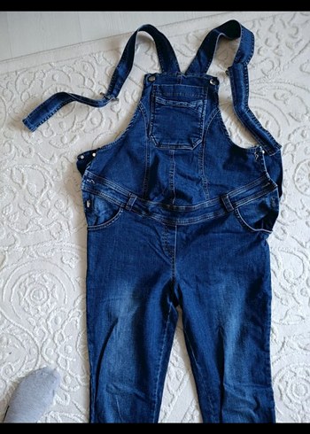 hamile bahçivani yandan düğmeli ayarlamalı kot - Görsel 3