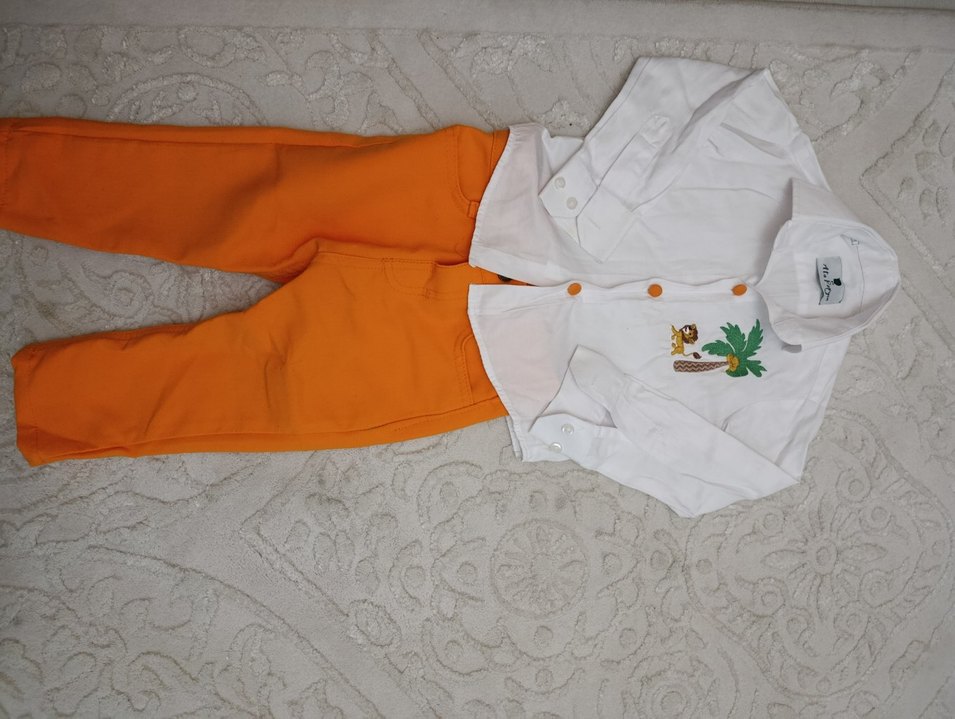 Renkli Baskılı Bebek Erkek Takım - Görsel 5