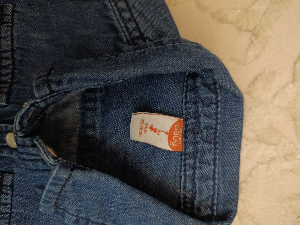 Erkek Çocuk Düğmeli Kot Gömlek - Görsel 2