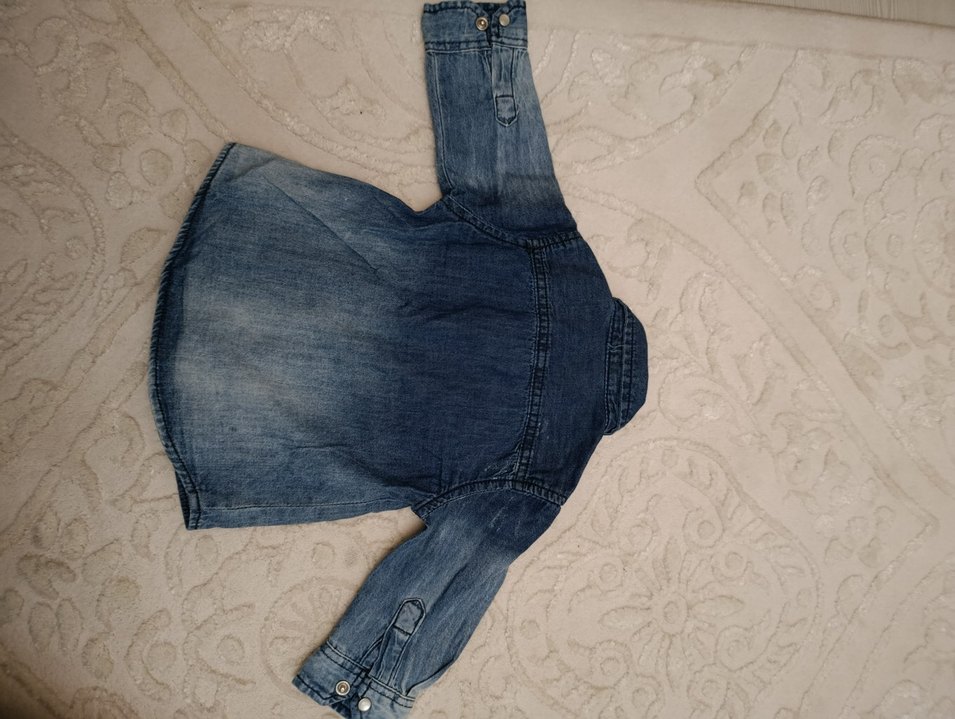 Erkek Çocuk Düğmeli Kot Gömlek - Görsel 3