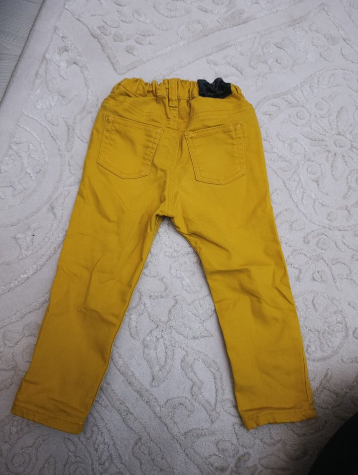 Sarı Erkek Çocuk Dar Kesim Pantolon - Görsel 2