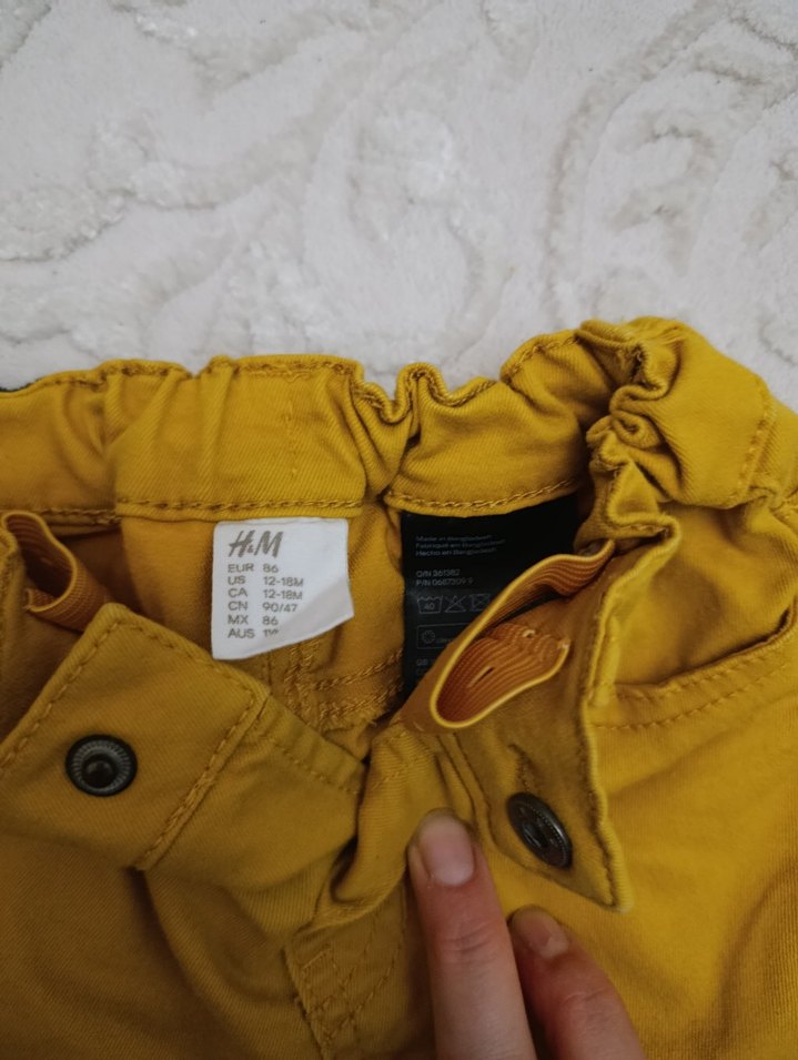 Sarı Erkek Çocuk Dar Kesim Pantolon - Görsel 3