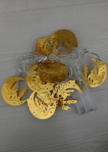 Altın Renk Ay ve Yıldızlı Dekoratif Işık - Görsel 2