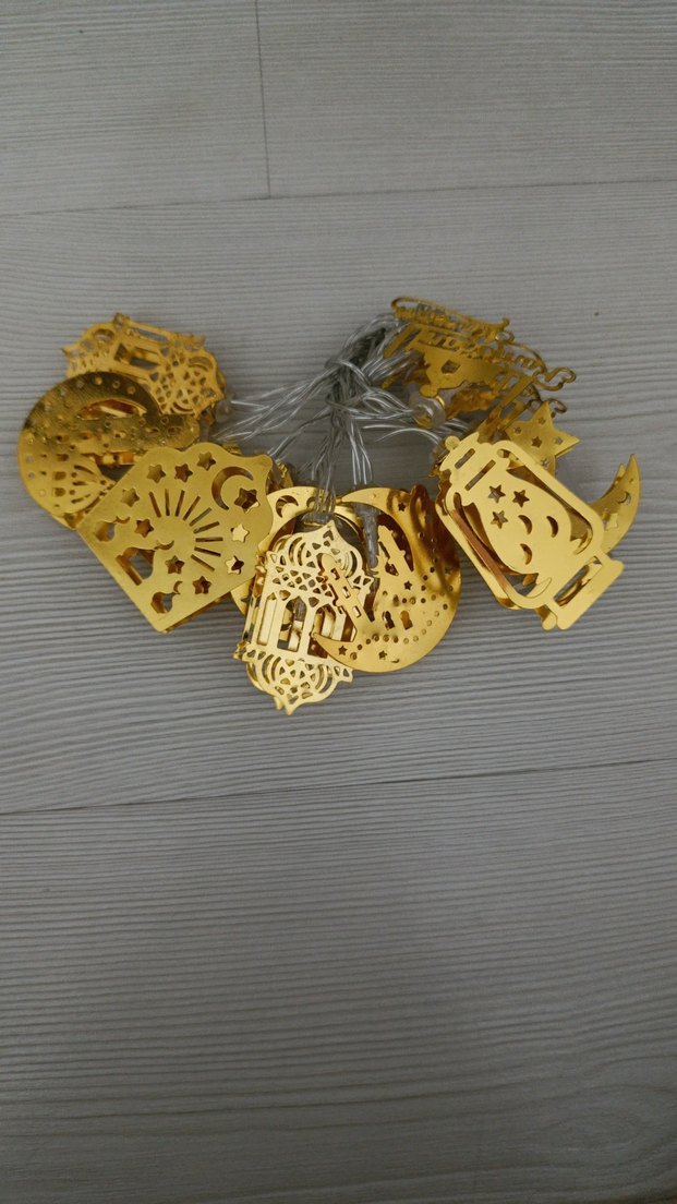 Altın Renk Ay ve Yıldızlı Dekoratif Işık - Görsel 3