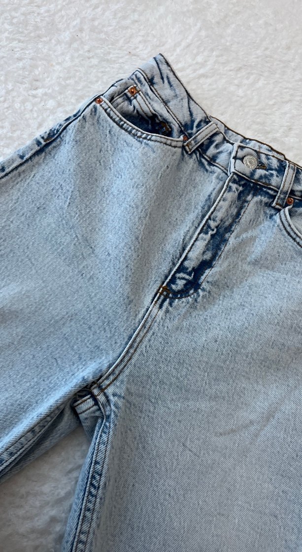 Kadın Gri Midi Kot Pantolon - Görsel 3